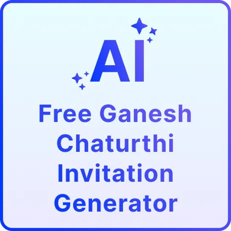 Free AI Ganesh Chaturthi Invitation Generator, Free Online Festival Invitation Maker